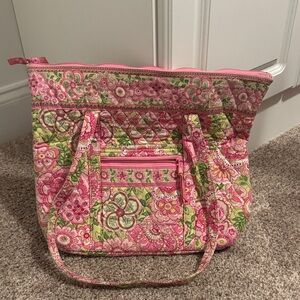 Vera Bradley Pink and Green Floral Tote